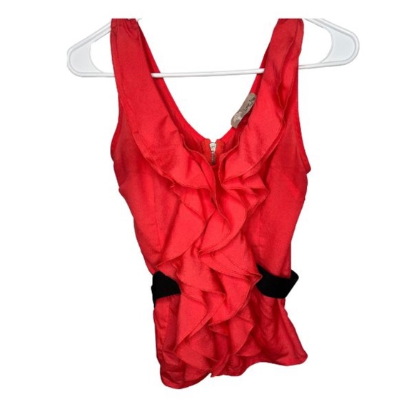 Love Tree Salmon Orange Blouse, Small - Picture 2 of 4